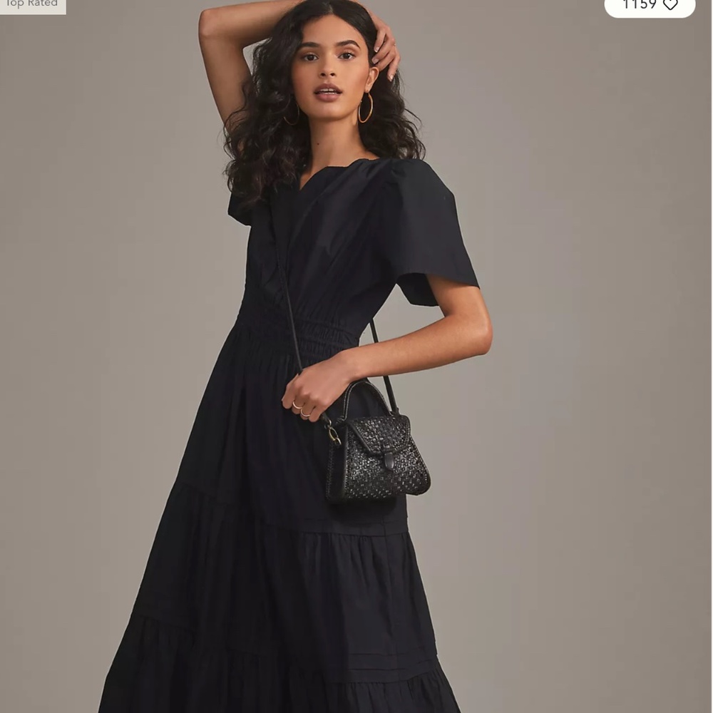 Anthropologie black Summerset maxi dress XLP